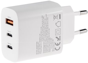 Stecker-Netzteil mit USB-C "CTN-PD65 a3" / In 100-240V~, Out 5,0V/9,0V/12,0V=, 65W