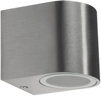 Außen-Wandleuchte "CTW-1" / für 1x GU10, IP44, Edelstahl poliert
