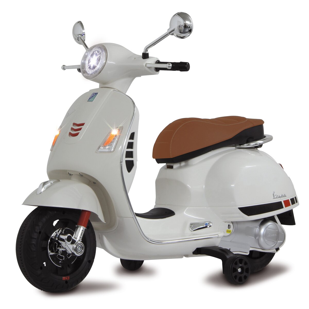 Kindermotorrad Vespa GTS 125 weiß Li-Power 12.6