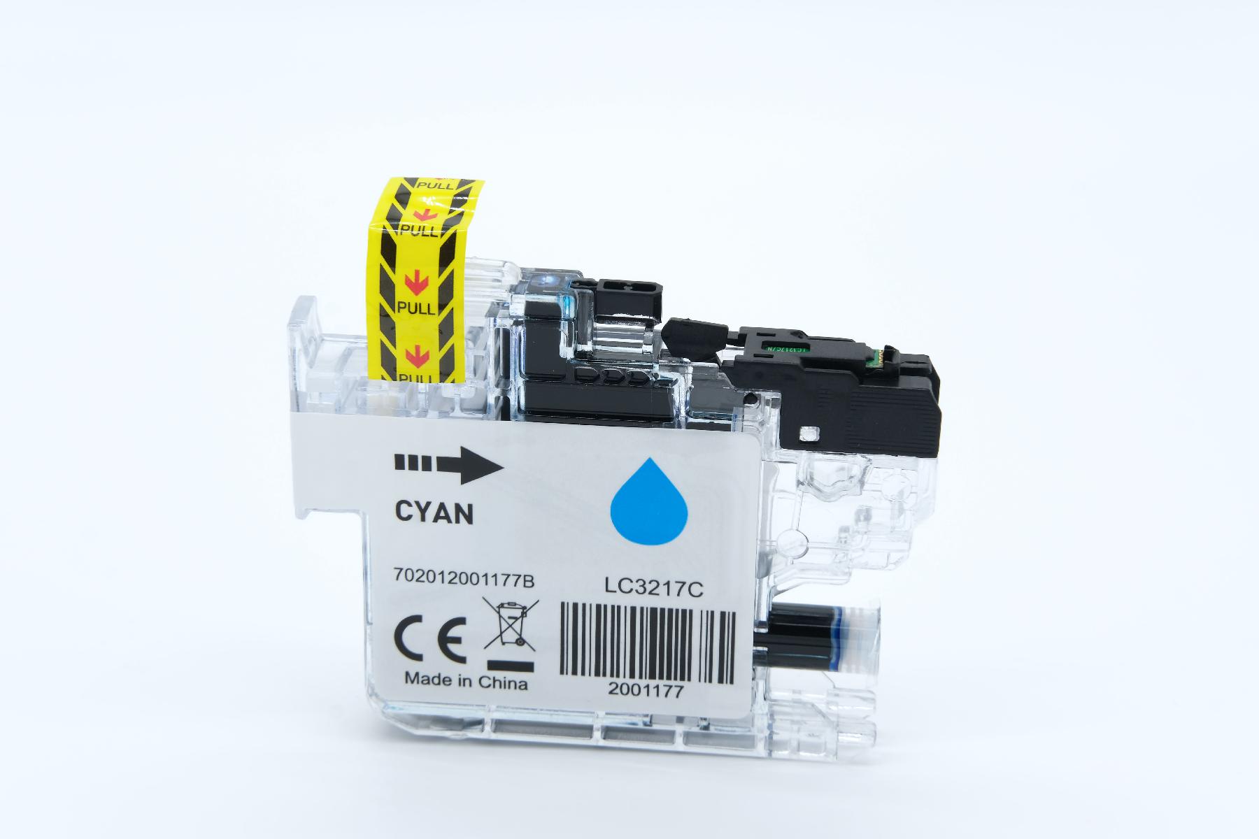 LC3217C alternativ Tinte Cyan für Brother / LC3217C / 550 Seiten(PATENTSICHER)