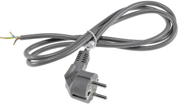 Netzkabel 1,5m, grau, 3x 0,75mm² - Schutzkontakt-Stecker > blanke Enden Netzkabel 1,5m, grau, 3x 0,75mm² - Schutzkontakt-Stecker > blanke Enden