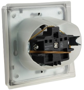 DELPHI Schutzkontakt-Steckdose IP44 / 250V~/ 16A, inkl. Rahmen, UP, weiß