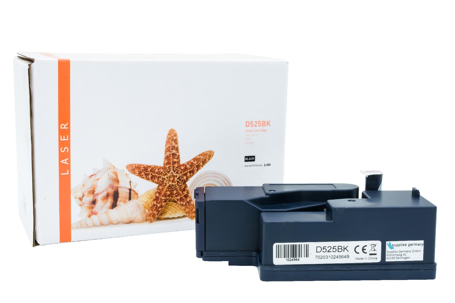 DELLE525BK alternativ Toner black Dell / H3M8P / 2.000 Seiten DELLE525BK alternativ Toner black Dell / H3M8P / 2.000 Seiten