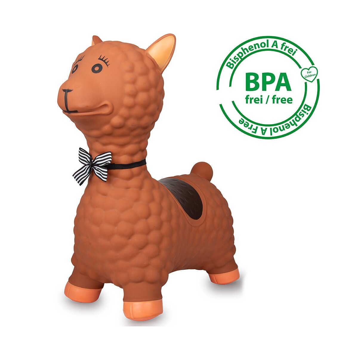 Hüpftier Lama HoppyDoo braun mit Pumpe