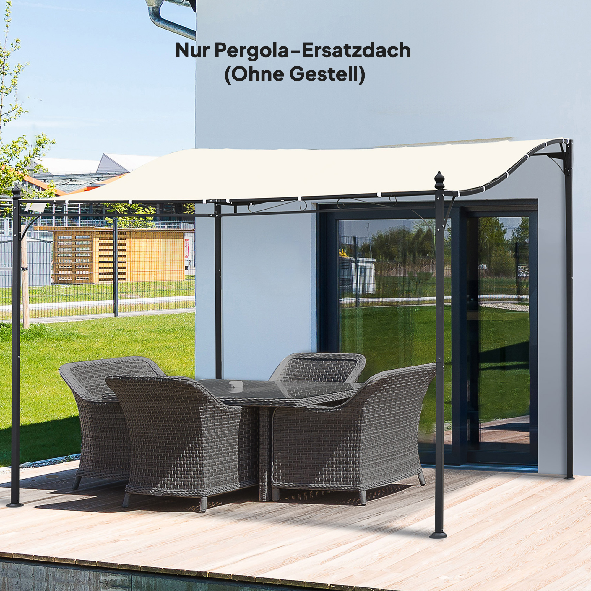 Markisen-Ersatzdach Ersatzdach für Markise, wetterbeständig, 297 cm x 243 cm, Beige