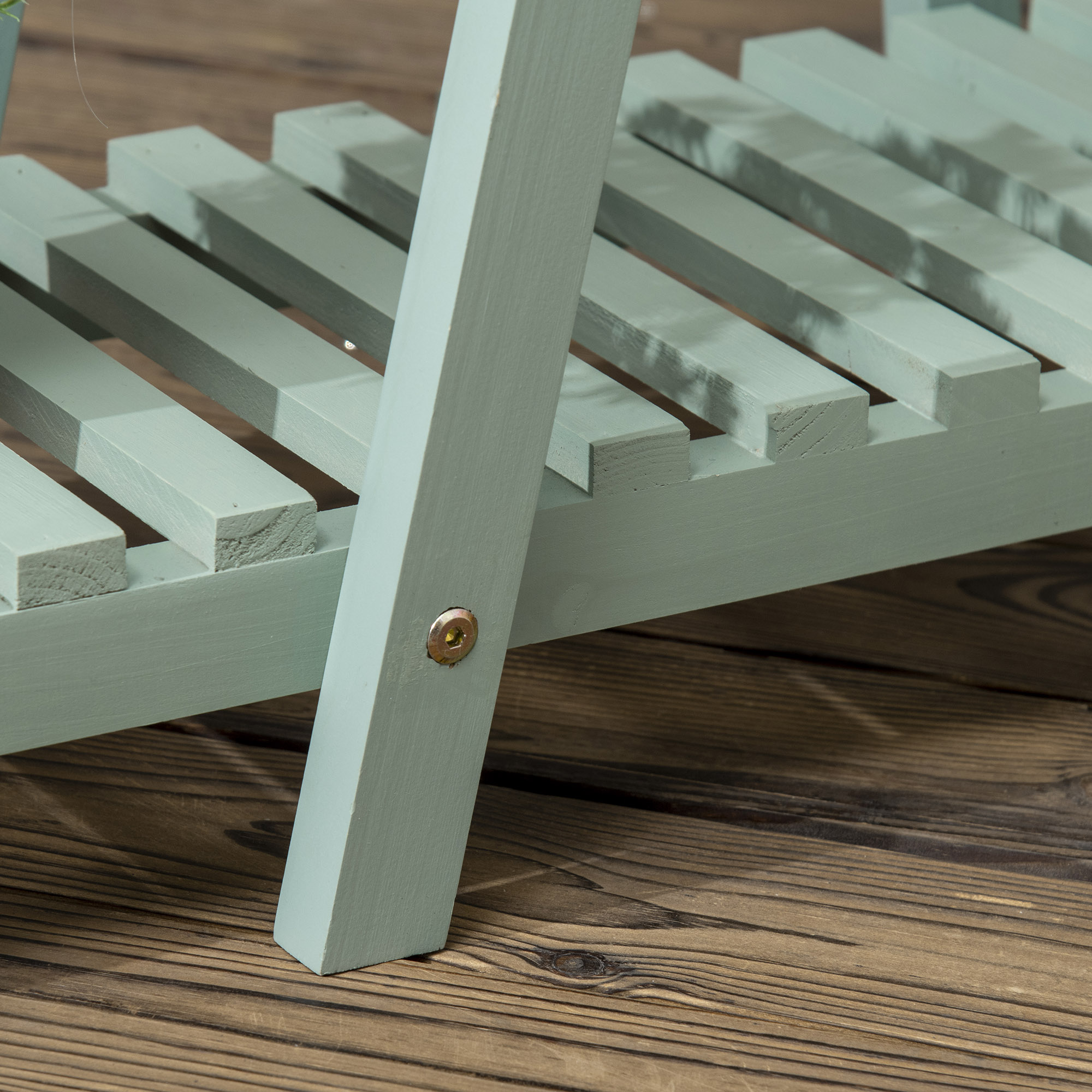 Pflanzenregal mit 3 Ebenen, für 6 Blumentöpfen, wetterbeständig, 76 cm x 26 cm x 76 cm, Hellgrün