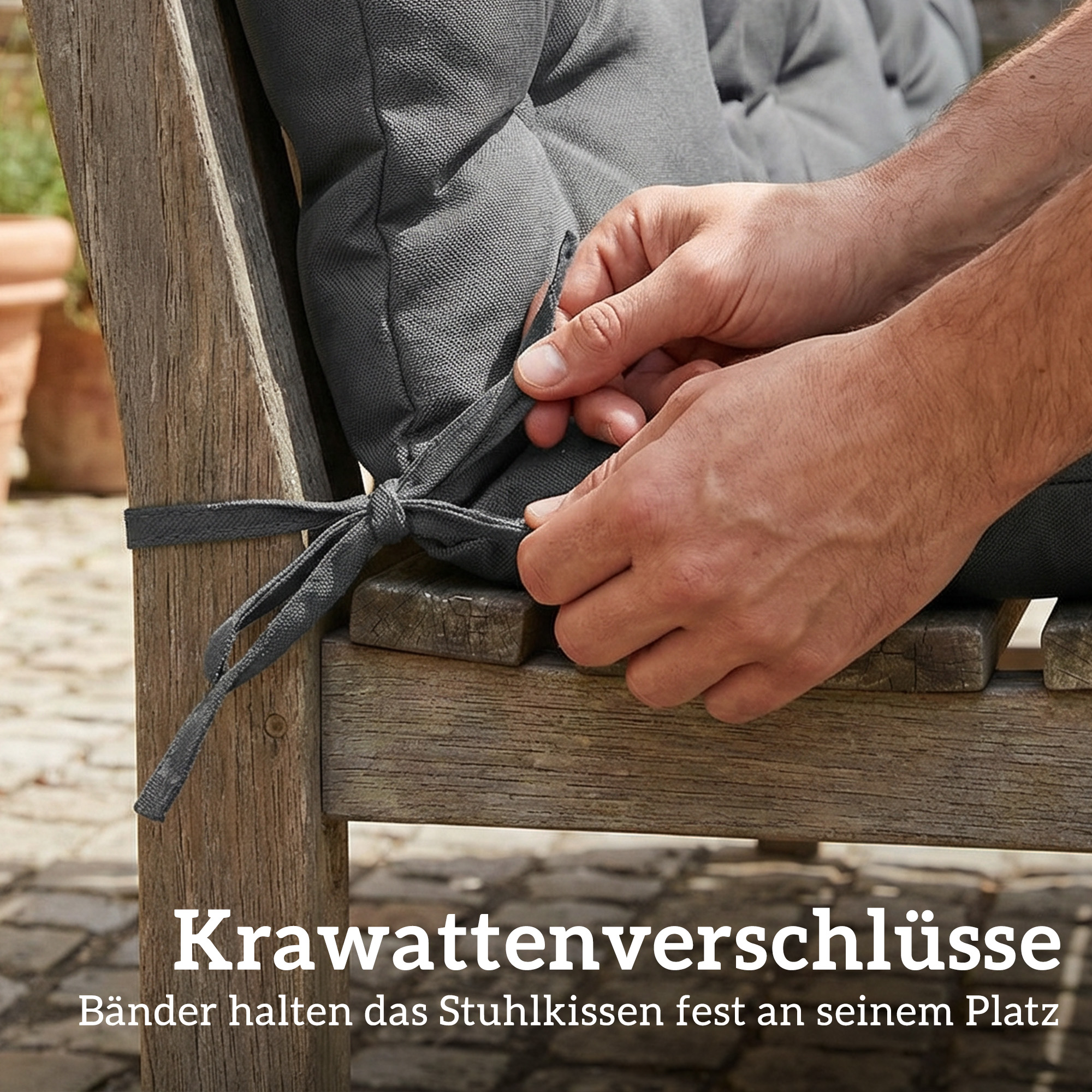 Bankkissen wasserabweisend rutschfest Outdoor-Schaukelpolster mit Rückenlehne & Befestigungen 150 x 100 cm dunkelgrau