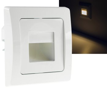 LED-Einbauleuchte DELPHI "COB" weiß - 80x80mm, 3000k, warmweiß, 55 Lumen LED-Einbauleuchte DELPHI "COB" weiß - 80x80mm, 3000k, warmweiß, 55 Lumen