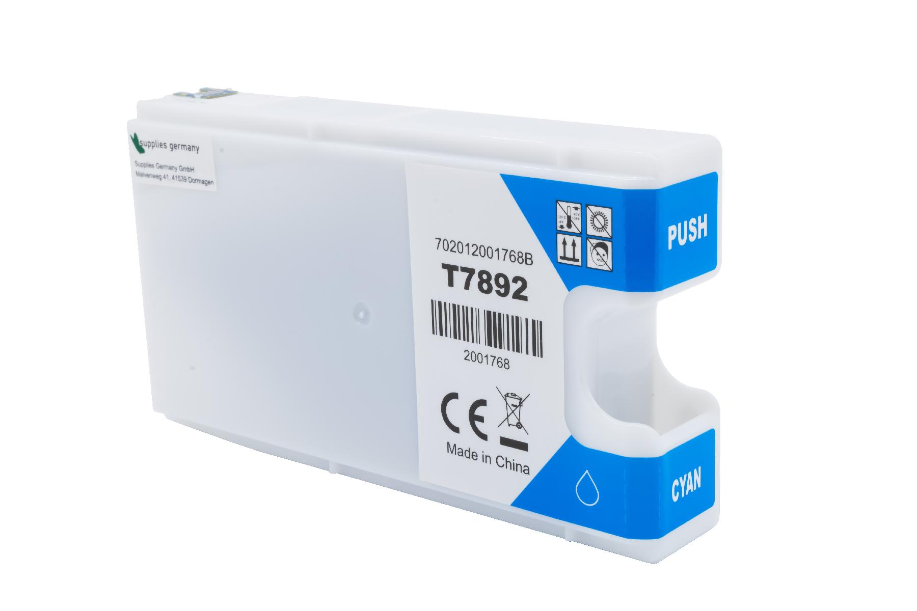 T7892 alternativ Tinte Cyan für Epson / C13T789240 / 35ml