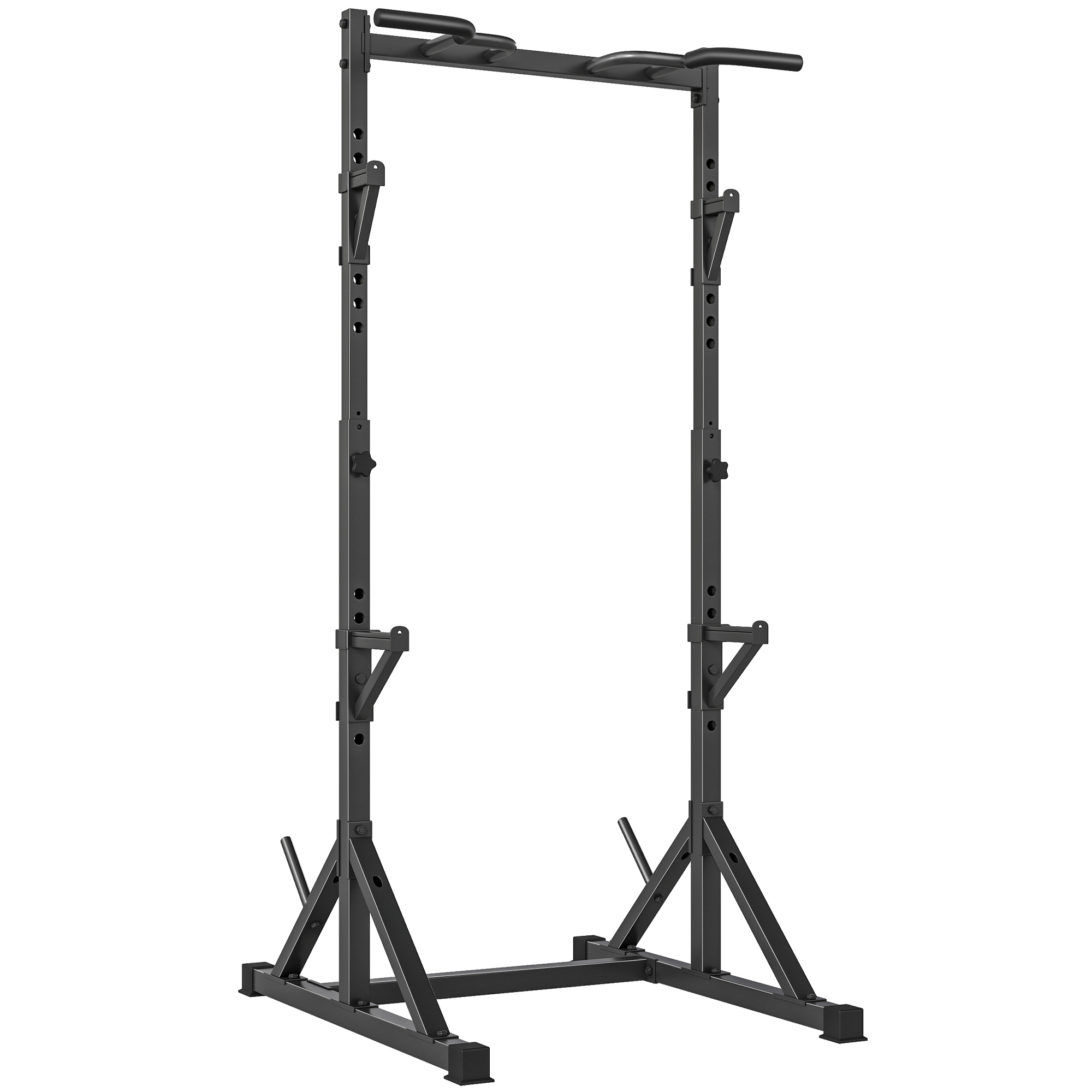 Hantelständer 2 Ebenen Hantelscheibenständer aus Stahl Langhantelablage bis 200 kg belastbar Squat Rack