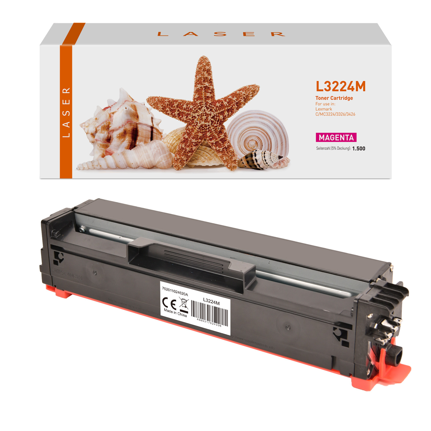 C3224M alternativ Toner magenta  für Lexmark  / C3220M0 / 1.500 Seiten