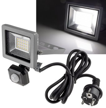 LED-Fluter SlimLine "CTF-SLT10 PIR" - 10W, IP44, 923lm, 4000K, Bewegungsmelder LED-Fluter SlimLine "CTF-SLT10 PIR" - 10W, IP44, 923lm, 4000K, Bewegungsmelder