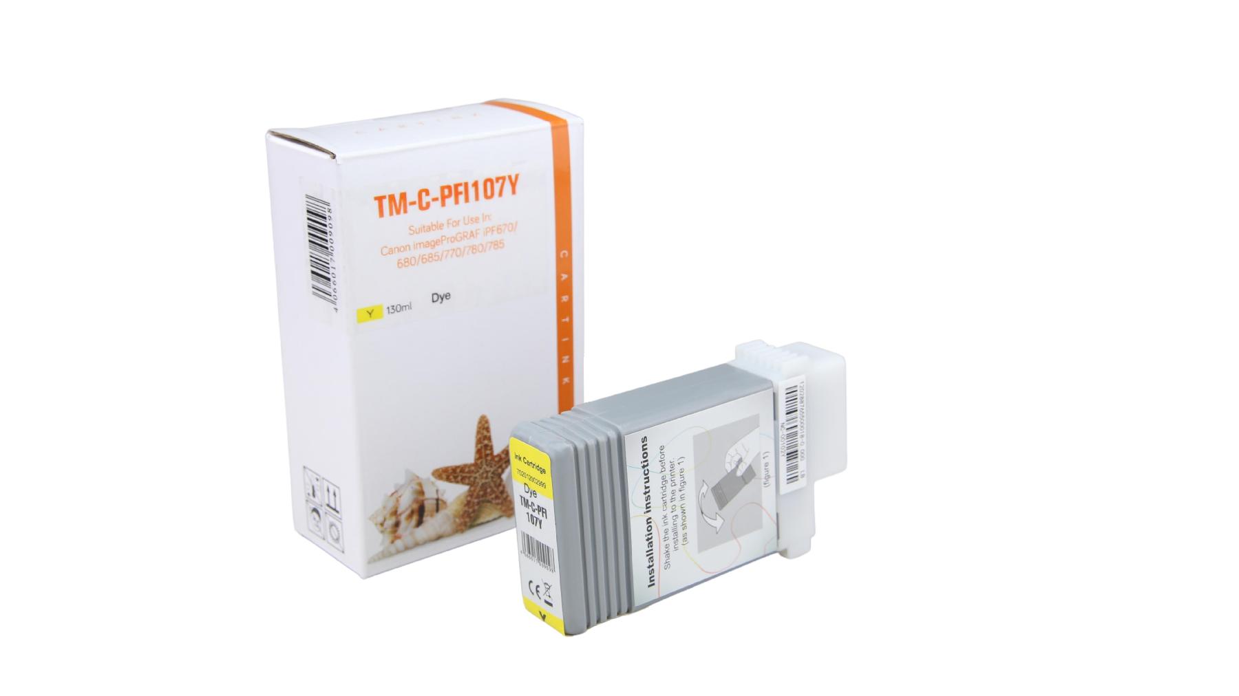 PFI107Y Refill Tinte gelb für Canon / 6708B001 / 130ml PFI107Y Refill Tinte gelb für Canon / 6708B001 / 130ml
