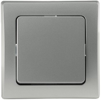 DELPHI Kreuzschalter / 250V~/ 10A, inkl. Rahmen, UP, silber