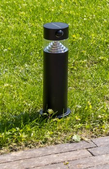 LED Solar Wegeleuchte "SWL-AS30", IP44, warmweiß 3000K, PIR Sensor, 30cm