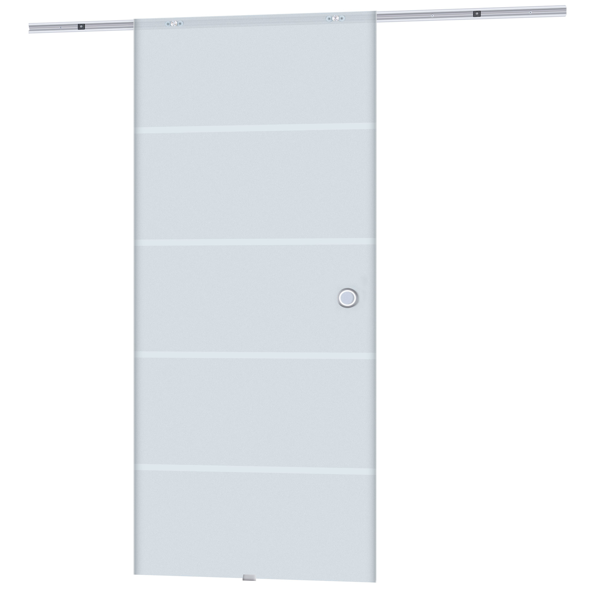 Glasschiebetür Schiebetür Glastür Zimmertür teilsatiniert 900 x 2050 mm