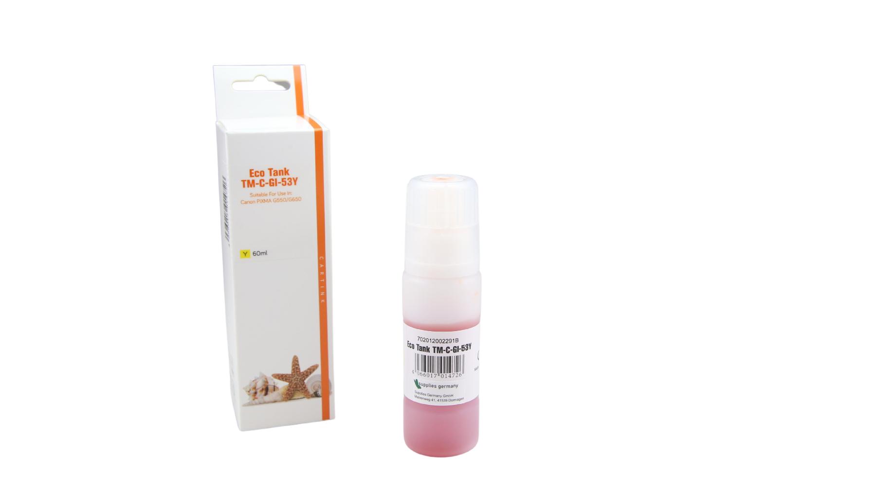 GI53Y Eco Tank Nachfüllflasche yellow für Canon / 4690C001 / 60ml