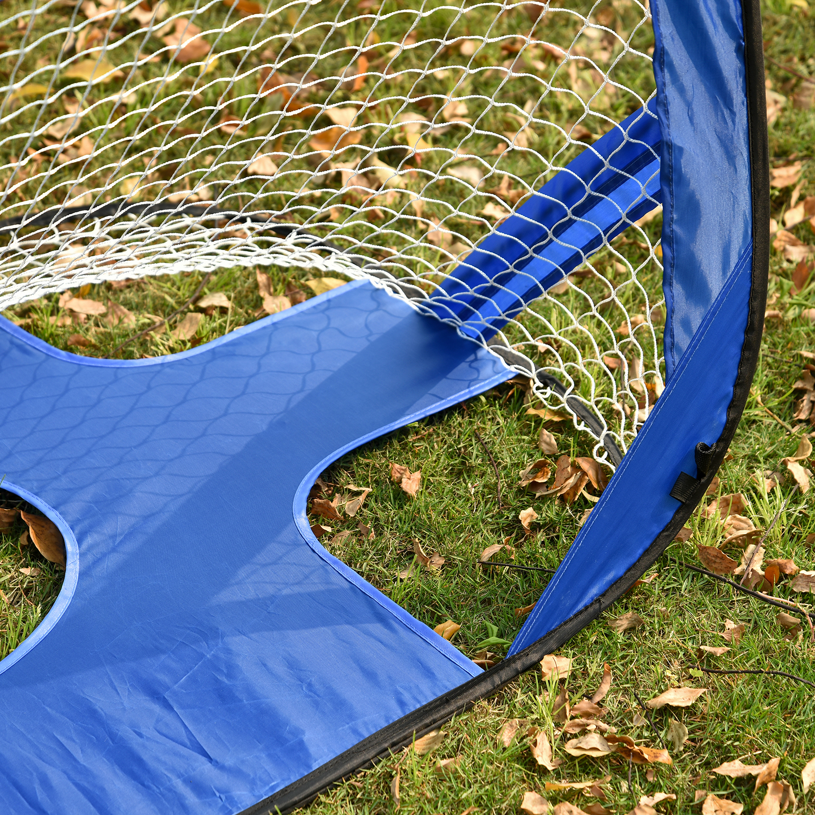 Fußballtore, Pop Up Tor, Tragbares Fußballnetz, 2er Set Minitore, mobil mit Tragetasche, Faltbar, Blau, 123 x 80 x 80 cm