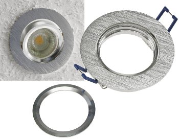 Einbaustrahler "CTE-84R"  Rund Ø84mm, Einbau Ø68mm, schwenkbar, Clip Ring