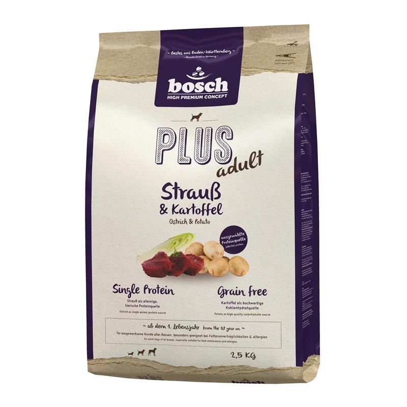Bosch Plus Strauß & Kartoffel - 2,5 kg Bosch Plus Strauß & Kartoffel - 2,5 kg