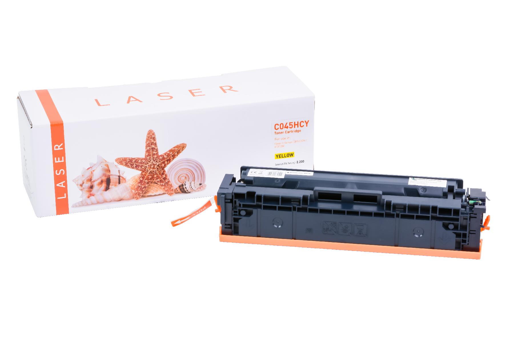 045HCY alternativ Toner gelb für Canon / 1243C002 / 2.200 Seiten