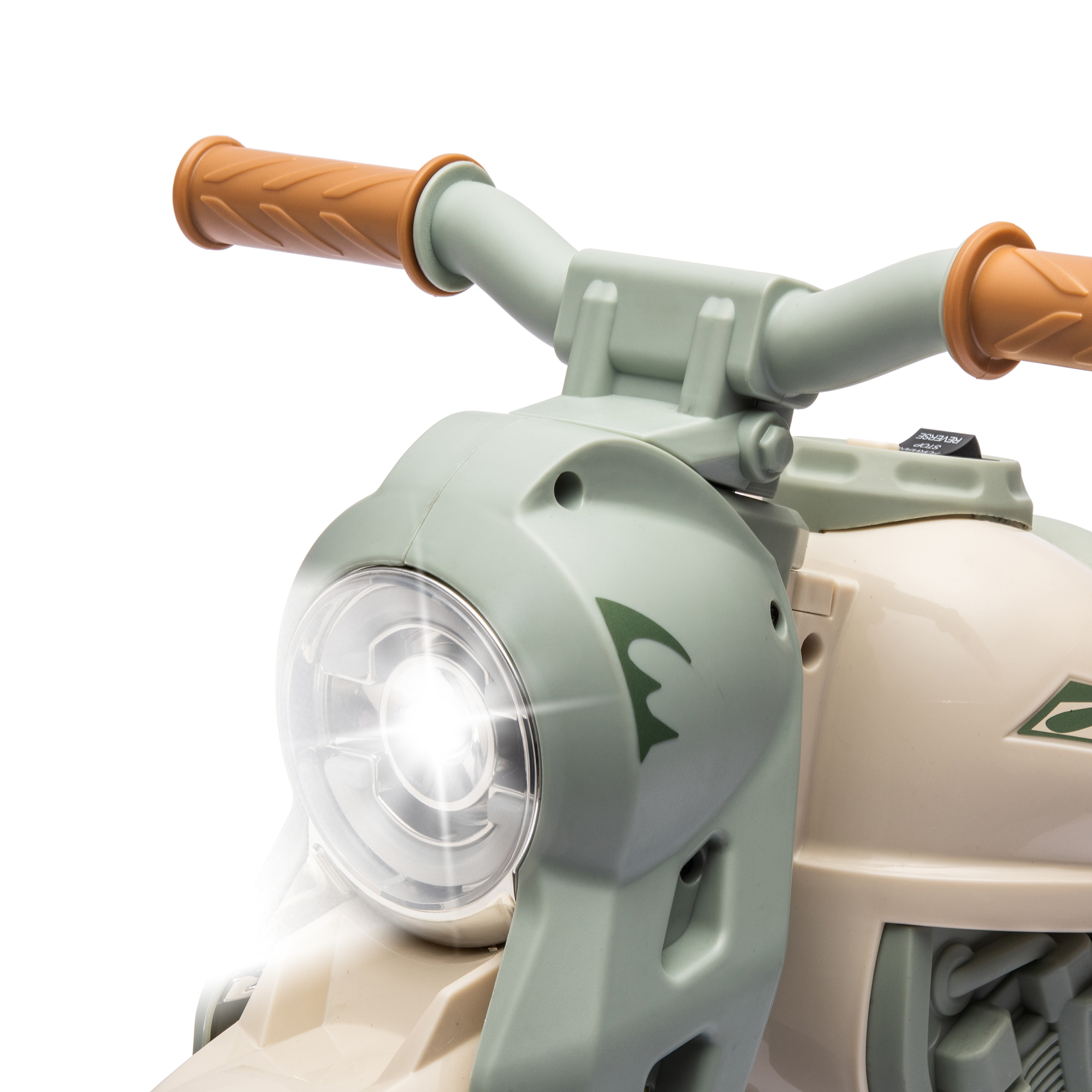 Kinder Elektro-Motorrad, 6V Kindermotorrad mit Musik, Blasen 2,5-3 km/h, für 2-5 Jahre Kinder