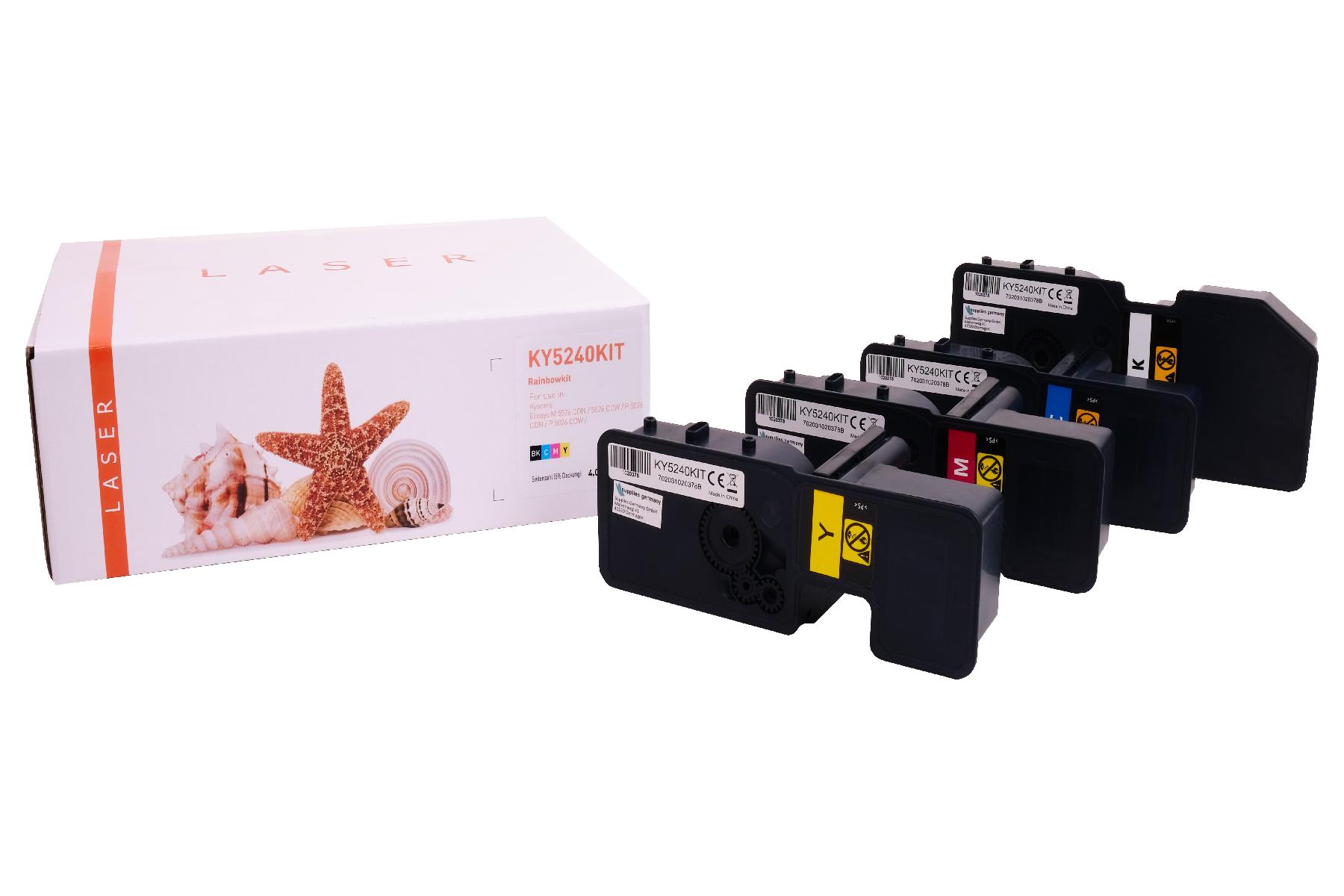 TK5240KIT alternativ Toner Rainbowkit für Kyoce / TK5240 / BK4.000 / CMY3.000 Seiten TK5240KIT alternativ Toner Rainbowkit für Kyoce / TK5240 / BK4.000 / CMY3.000 Seiten
