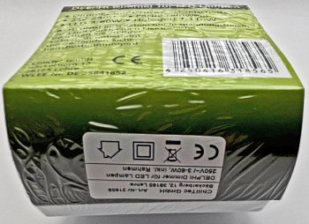 DELPHI Dimmer für LED Lampen / 250V~/ 3-60W, inkl. Rahmen, UP, weiß