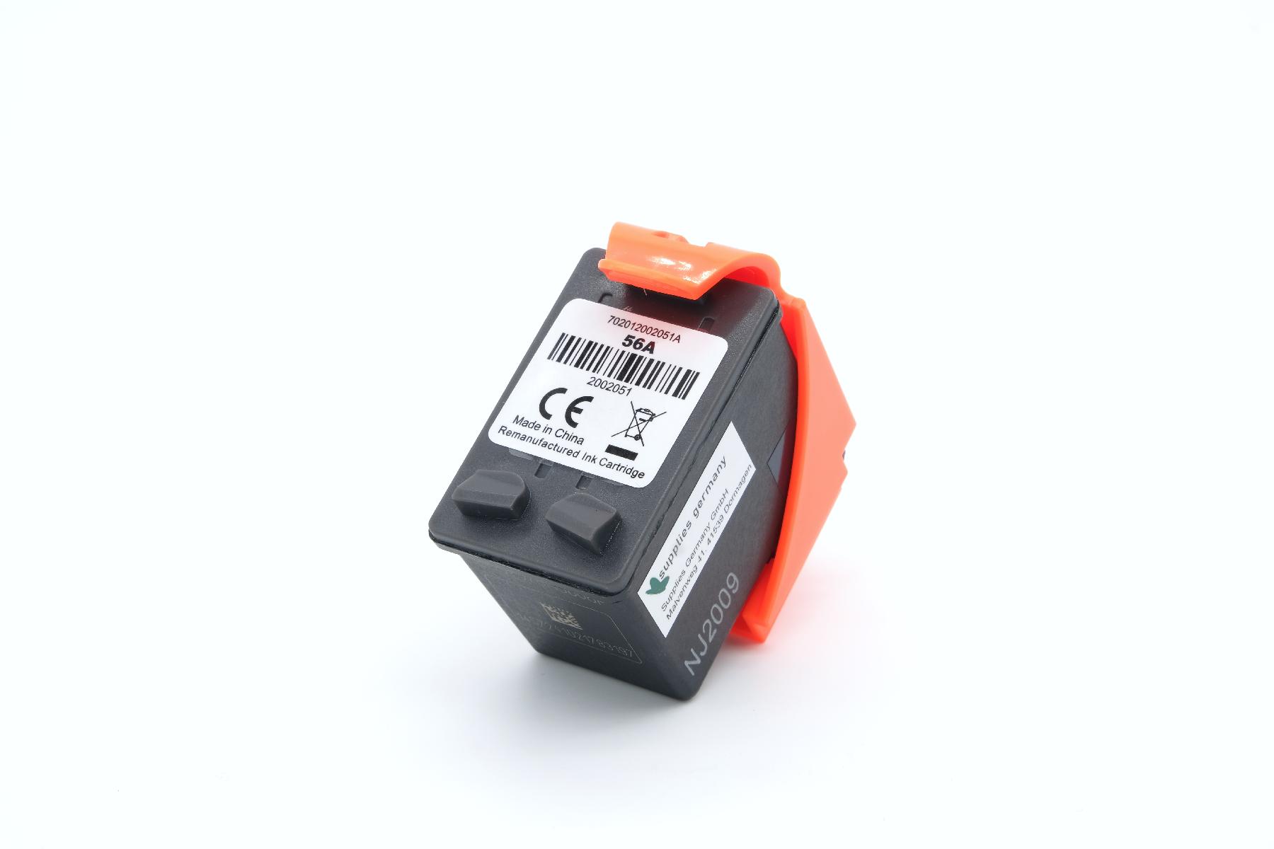56A alternativ Tinte schwarz für HP / C6656A / 19ml