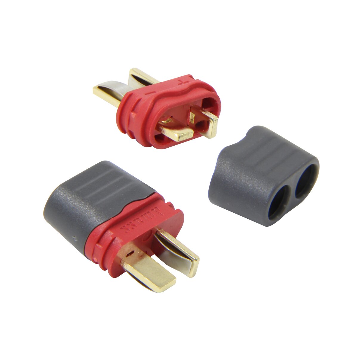 Hochstromstecker/Buchse T-Dean vergoldet Grip mit Isolierkappe 1 Paar Hochstromstecker/Buchse T-Dean vergoldet Grip mit Isolierkappe 1 Paar