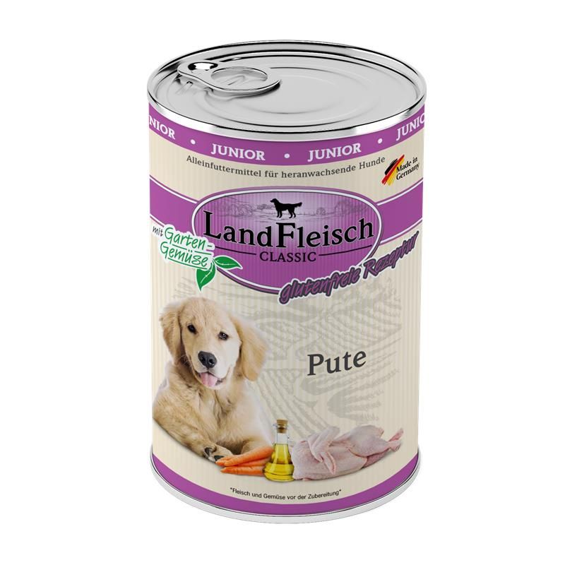 Landfleisch Dog Classic Junior Pute mit Gartengemüse - 400g