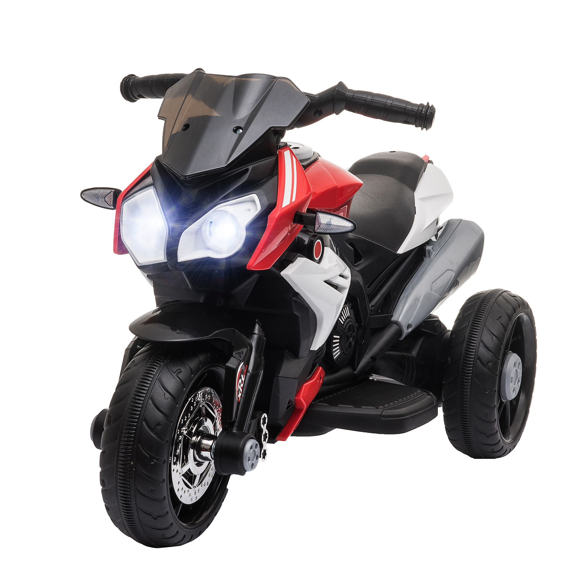 Elektro-Kindermotorrad, Lichter & Geräusche, 3 km/h, wiederaufladbar, Kunststoff & Metall, Schwarz/Rot Elektro-Kindermotorrad, Lichter & Geräusche, 3 km/h, wiederaufladbar, Kunststoff & Metall, Schwarz/Rot