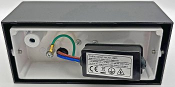 Außen-Wandleuchte "CTW-2", für 2x GU10, IP44, Gehäuse schwarz