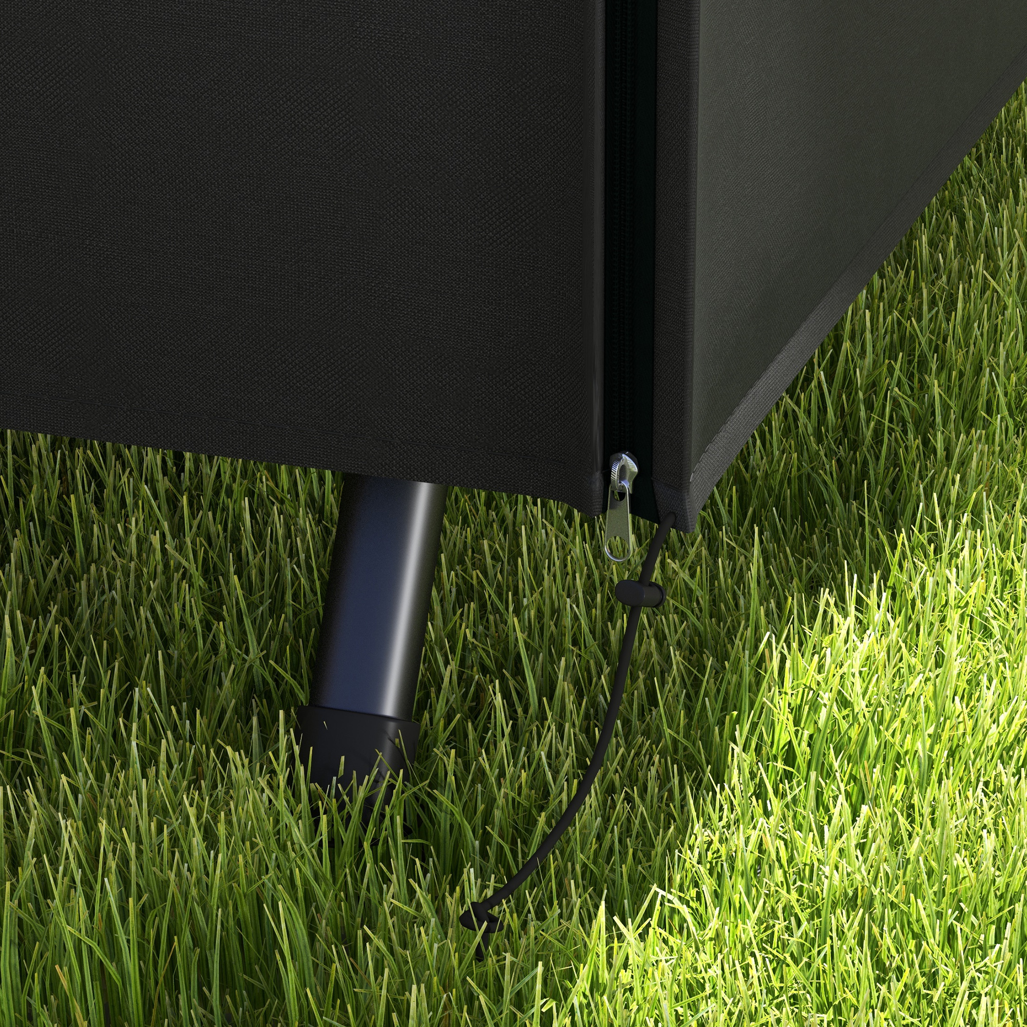 Abdeckung für Gartenschaukel, Schutzhülle für Hollywoodschaukel, Abdeckhaube, wasserfest, 205 x 124 x 164 cm, Schwarz