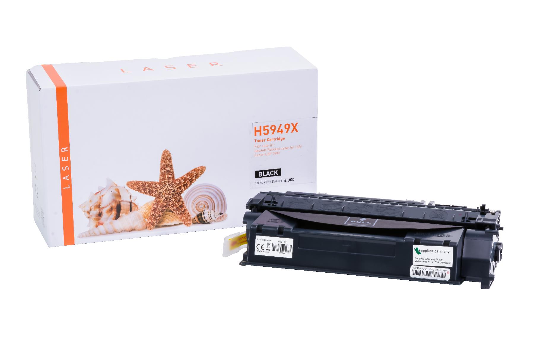 Q49X alternativ Toner black für HP / Q5949X / 6.000 Seiten
