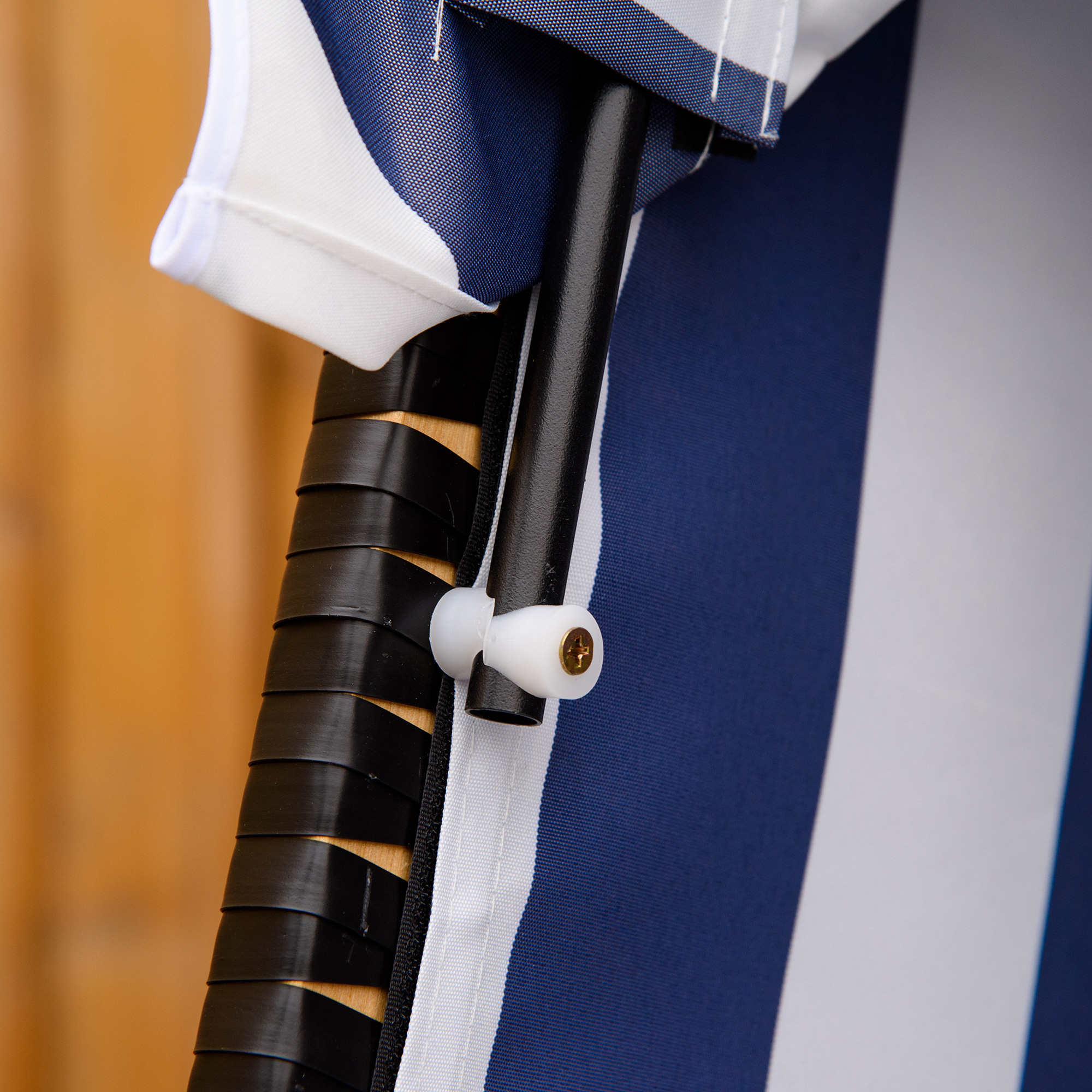 Strandkorb, doppelte Sonnenliege mit Dach, inkl. 1Klapptisch, Blau