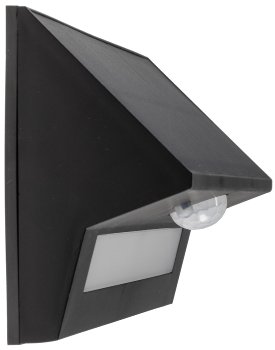 LED Solar Wandleuchte "SWL-AS400", IP44, warmweiß 3000K, PIR Sensor