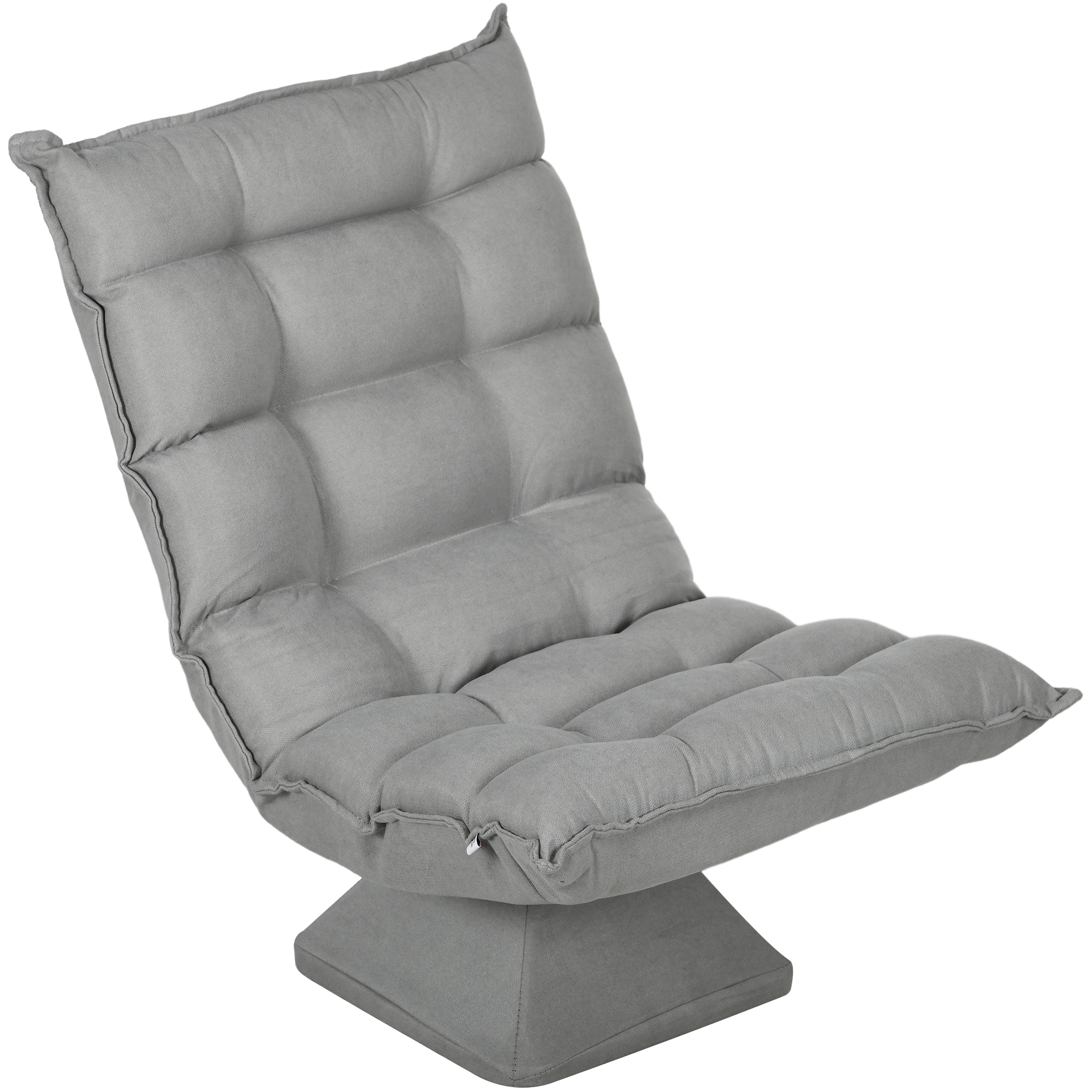 Relaxsessel Lesesessel, drehbar, Samtoptik, 62 cm x 70 cm x 95 cm, Hellgrau