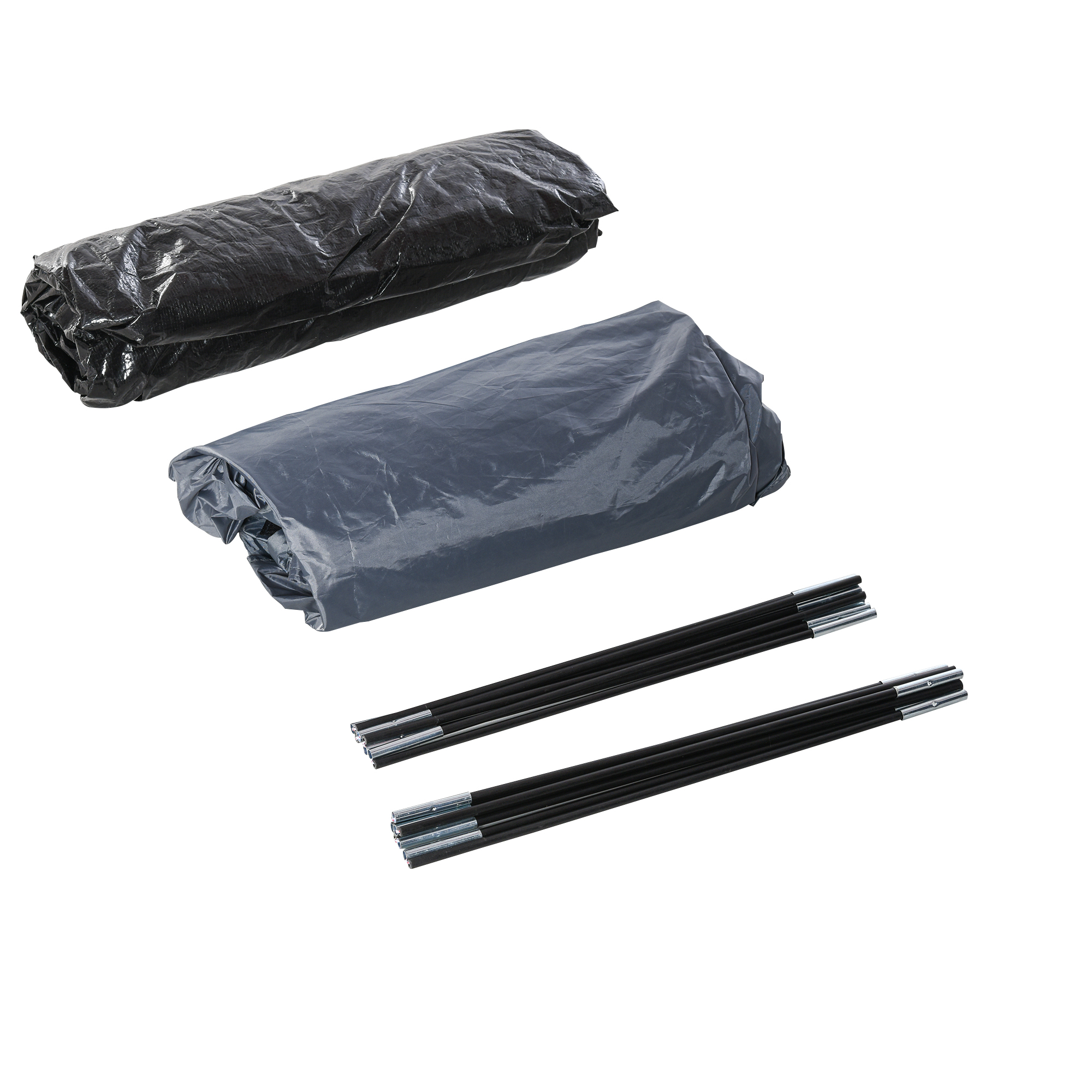 Campingzelt für 4 Personen ganzjährig nutzbar 3,00 x 2,50 x 1,30m Blau+Grau