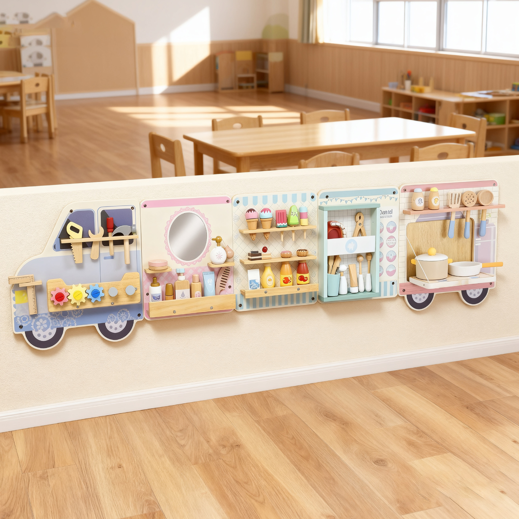 Montessori Busy Board Sensorisches Spielzeug im Truck-Design ab 3 Jahre
