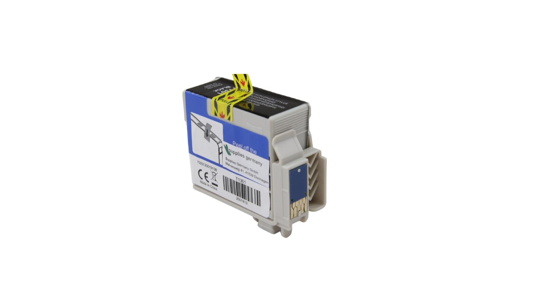 T1301 alternativ Tinte schwarz für Epson / C13T13014010 / 33ml