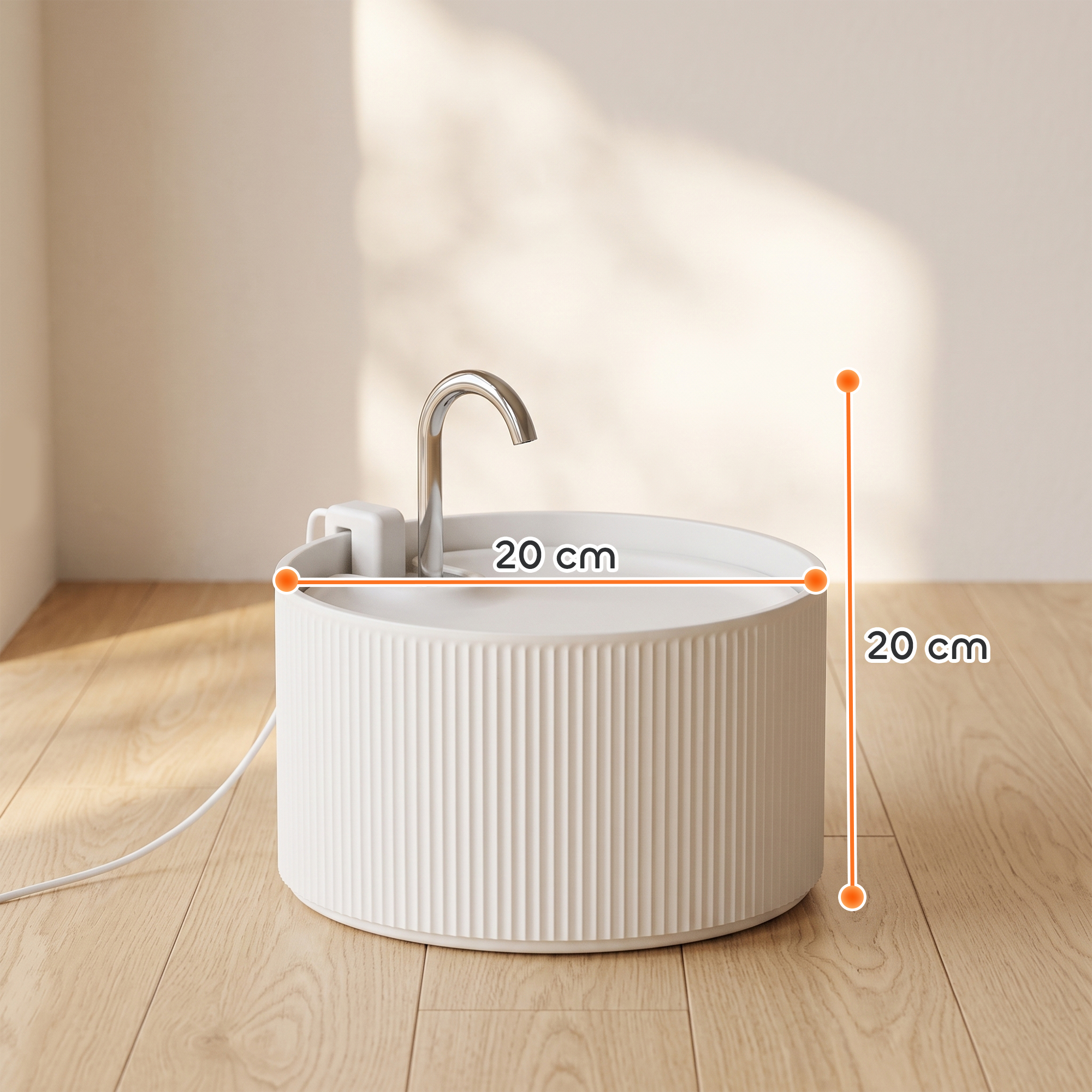 Katzenbrunnen 2,2L Keramik Trinkbrunnen mit 4-fach Filtersystem 2 Modi 1 Filter & Schaumstoff Ultraleise Pumpe, BPA-frei