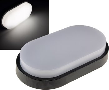 LED Wandleuchte "PALAU" IP54, 4000K - Oval, 10 Watt, 900 Lumen, Anthrazit LED Wandleuchte "PALAU" IP54, 4000K - Oval, 10 Watt, 900 Lumen, Anthrazit