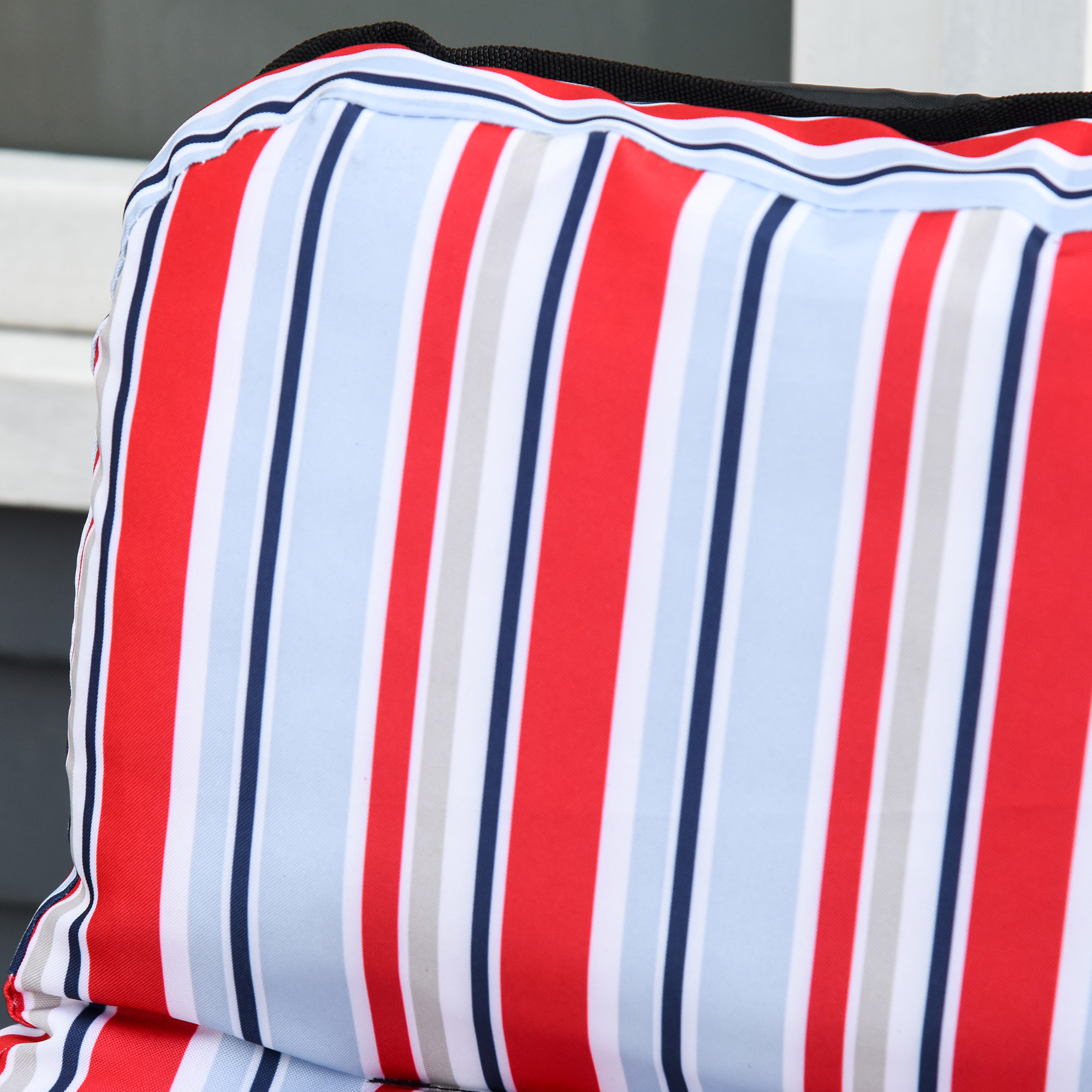 2er-Set Liegestuhl Set mit Kissen klappbar Sonnenliege 5 Stufen verstellbarer Rückenlehne Gartenliege Gartenmöbel Set Stahl Polyester Rot 60 x 75 x 65-102 cm