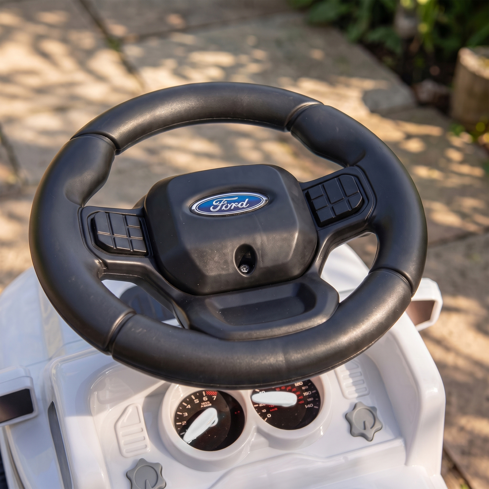 Rutschauto für Kleinkinder, Shelby Kinderauto mit hinterem Korb, aufklappbarer Motorhaube, für 18–72 Monate, Weiß