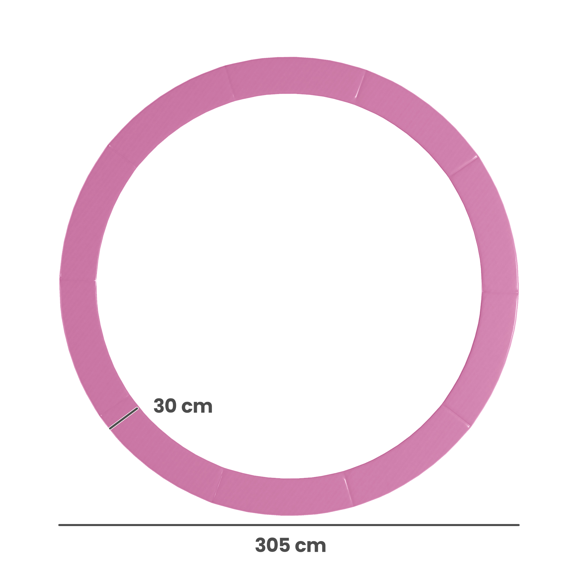 Ersatz-Randabdeckung für Trampoline, wasserfest, reißfest, Ø305 cm, Rosa