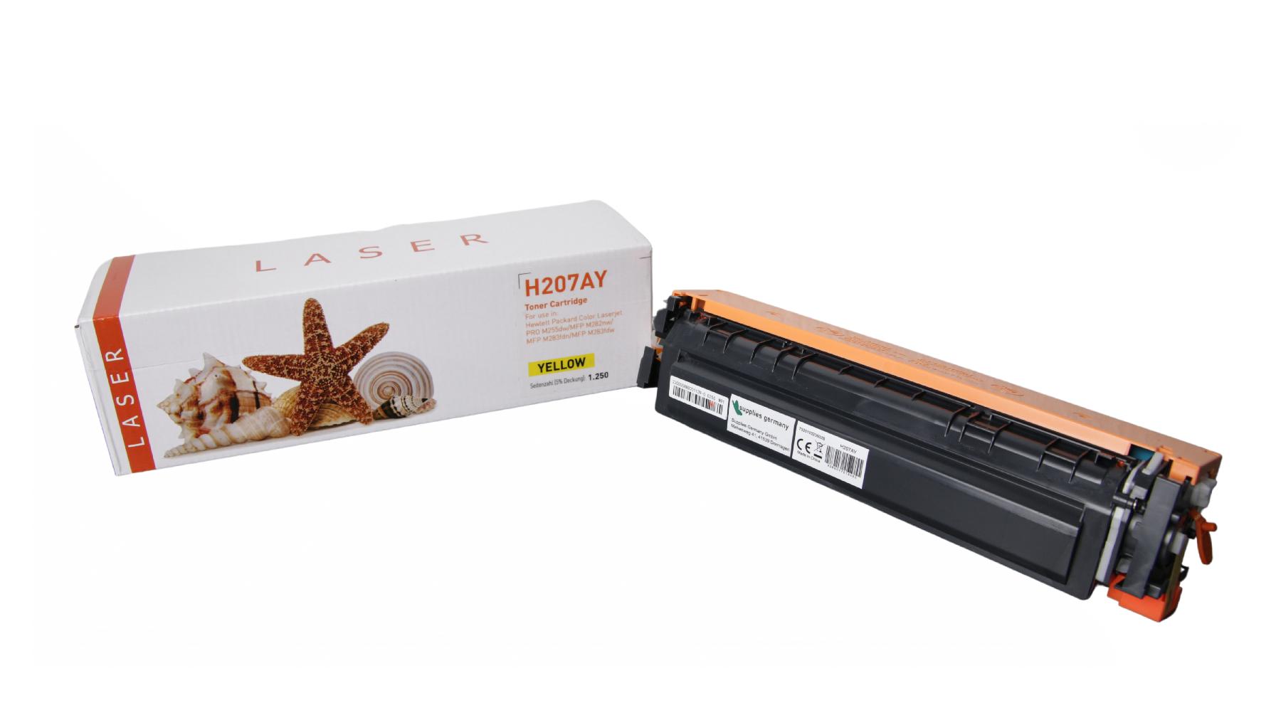 207AY alternativ Toner gelb für HP / W2212A / 1.250 Seiten 207AY alternativ Toner gelb für HP / W2212A / 1.250 Seiten