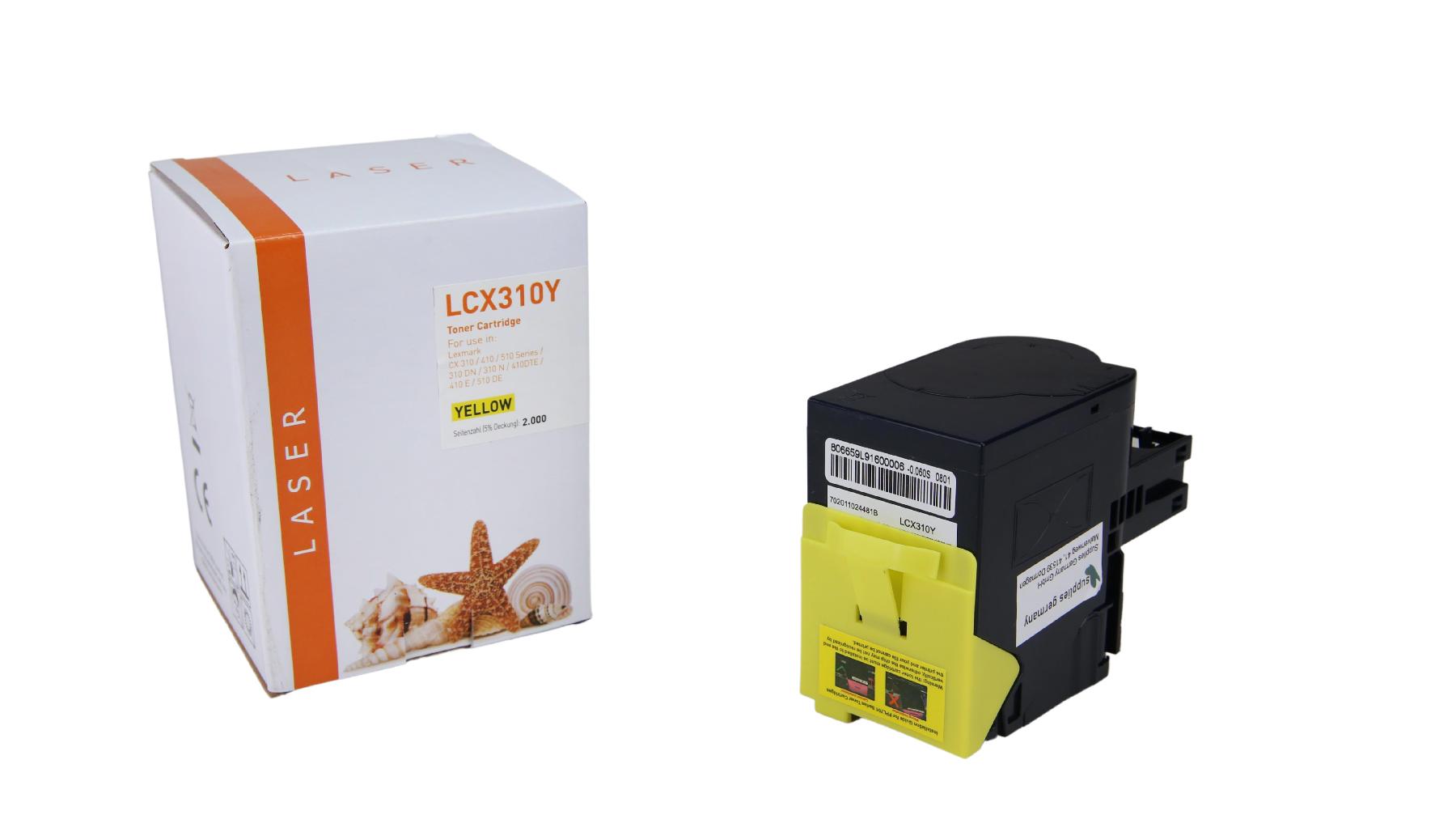 CX310Y alternativ Toner gelb für Lexmark / 80C2SYO / 2.000 Seiten
