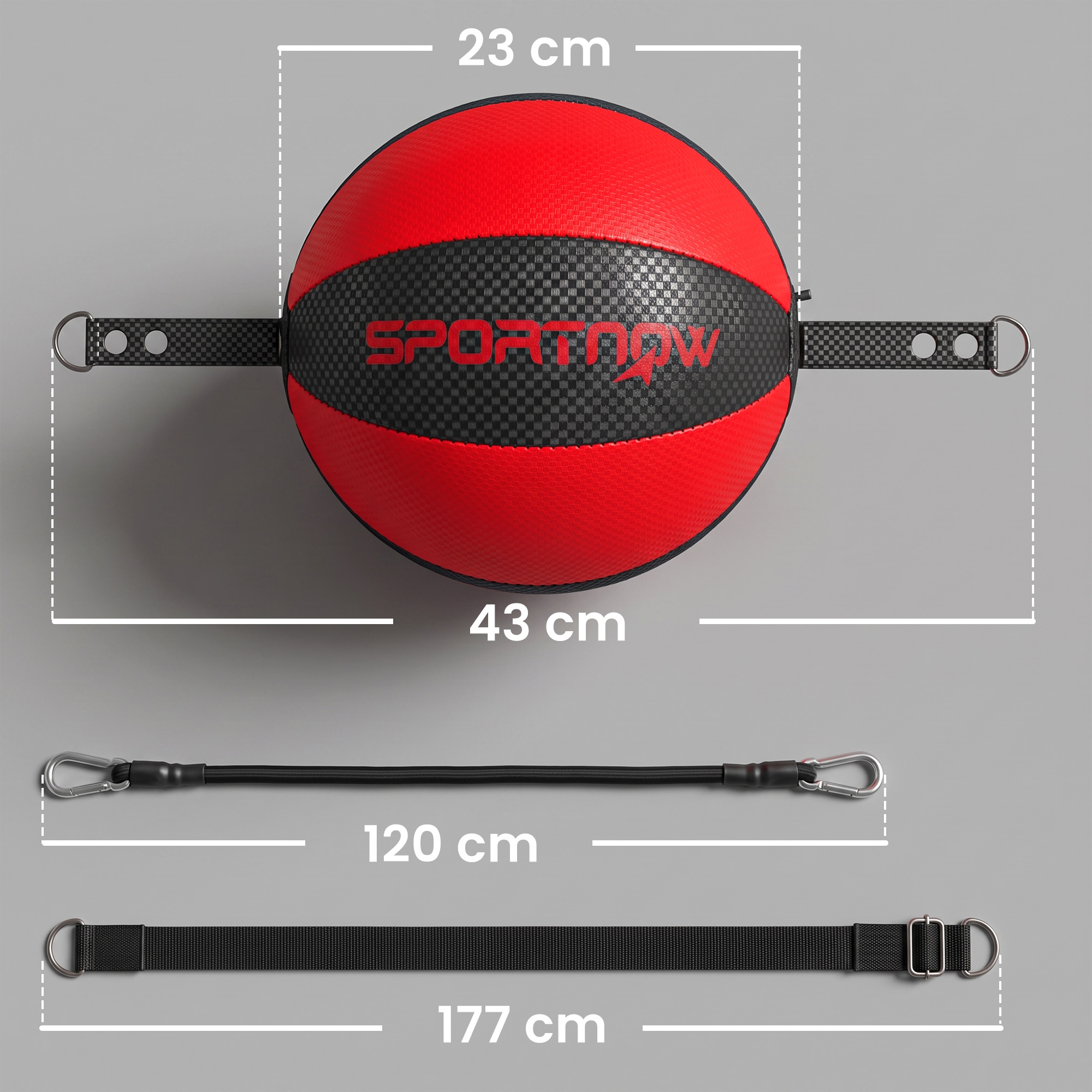 Boxgestell Doppelend Boxtraining mit Bungee-Seil verstellbare Seilschnalle Clip-on Montage