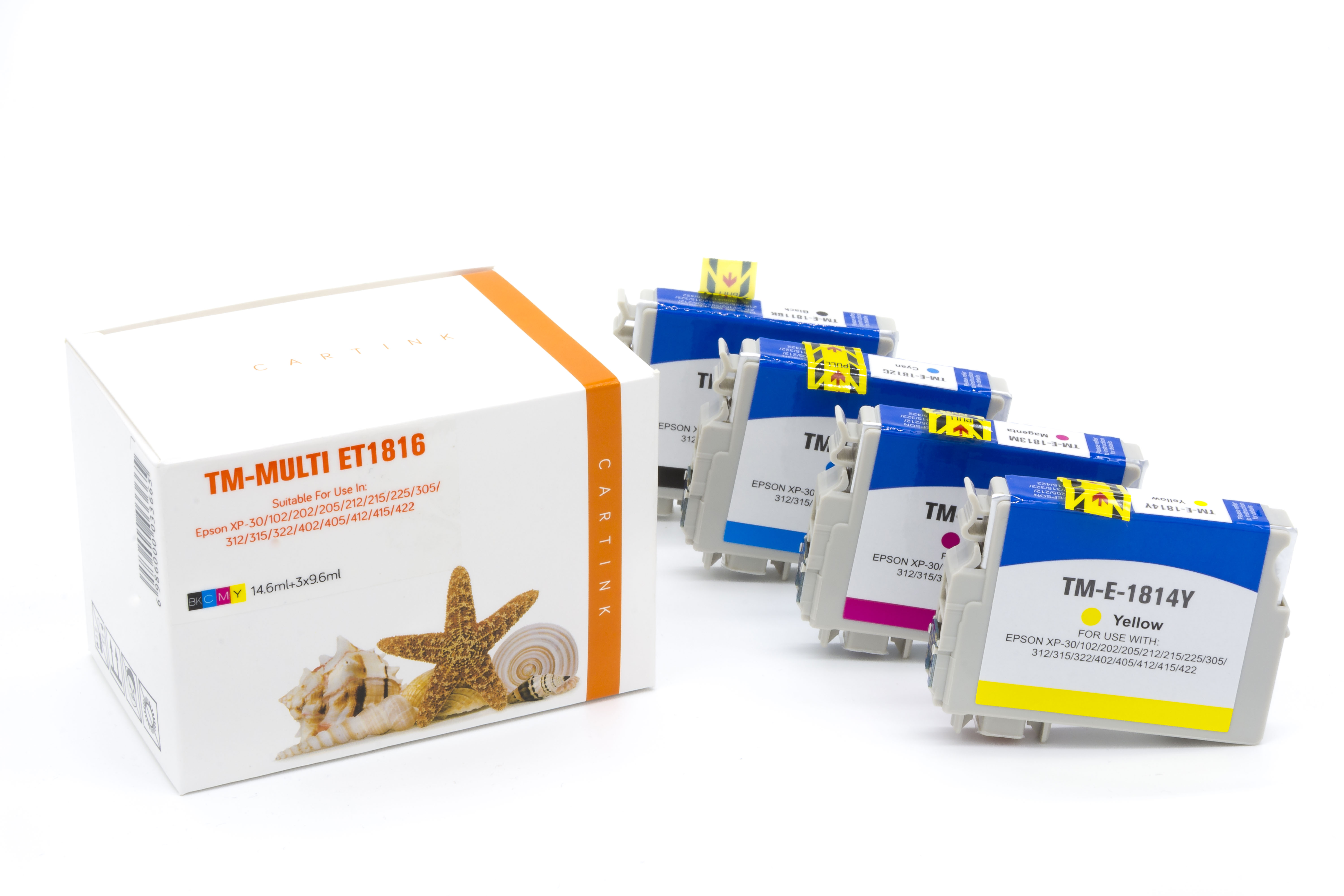 Multipack T1816 alternativ Tinte  für Epson  / C13T18164010 / BK14,6/C,M,Y9,6ml